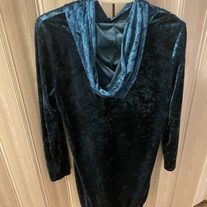Velvet long sweater dress